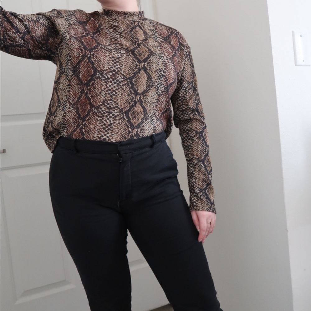 Zara TRF snakeskin shirt